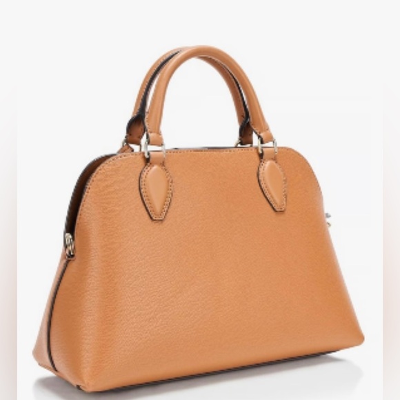 Halston NWT Quincy Tan Satchel with Gold Hardware - Picture 2 of 14